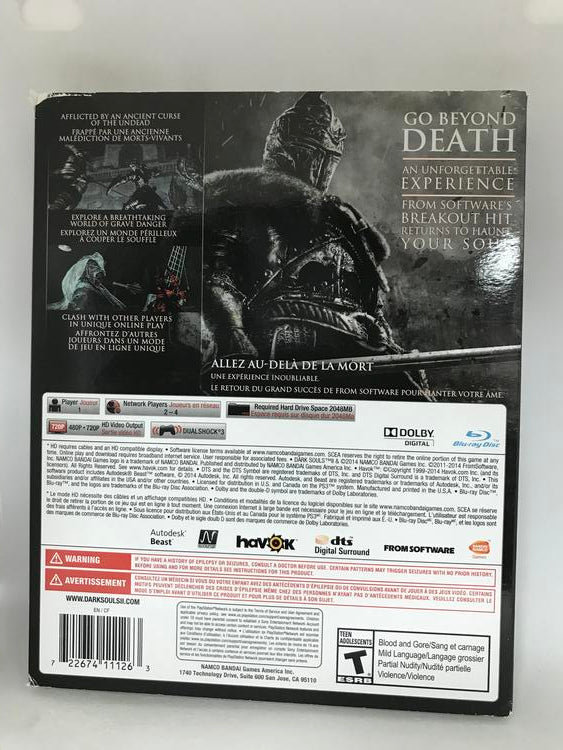 DARK SOULS II BLACK ARMOR EDITION (WITH BOX) (usagé)