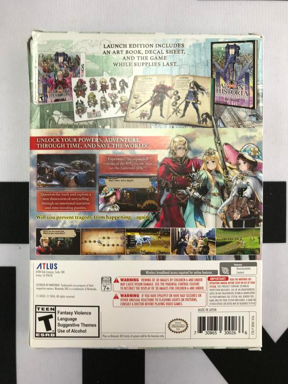 RADIANT HISTORIA PERFECT CHRONOLOGY LAUNCH EDITION (COMPLETE IN BOX)