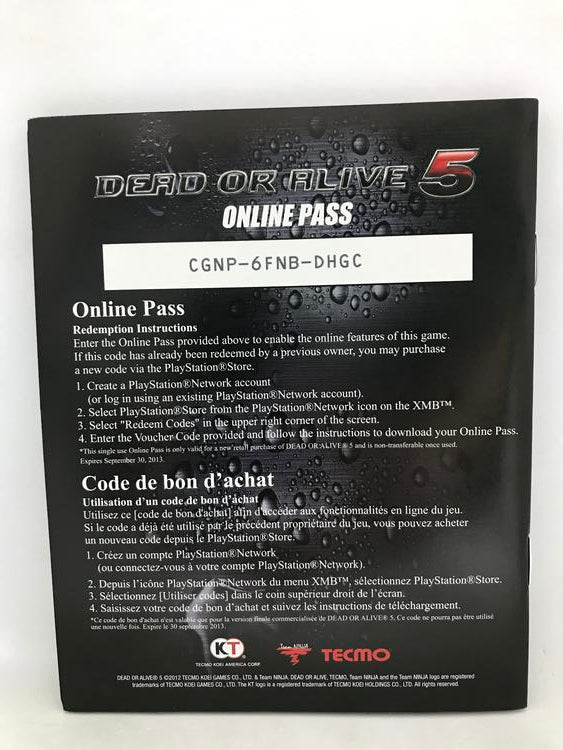 DEAD OR ALIVE 5 (COMPLETE IN BOX)