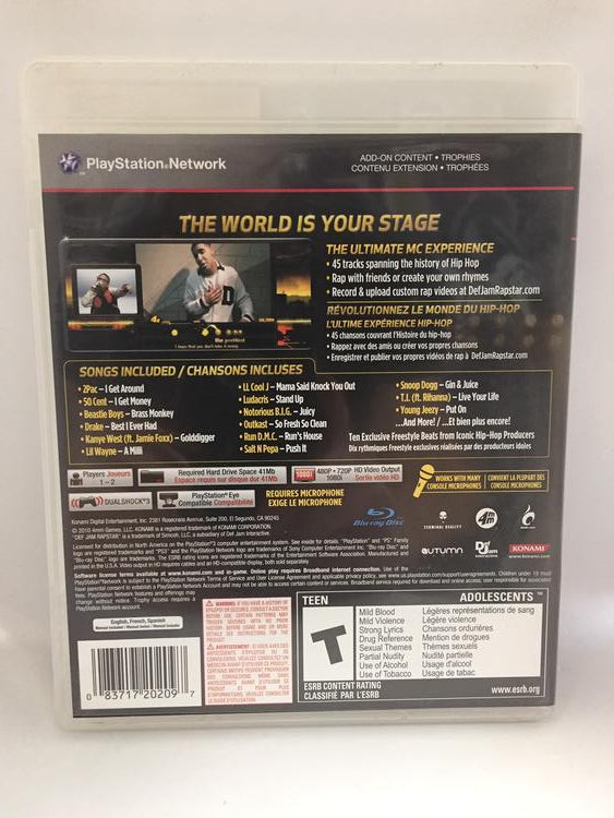 DEF JAM RAPSTAR GAME ONLY (COMPLETE IN BOX)