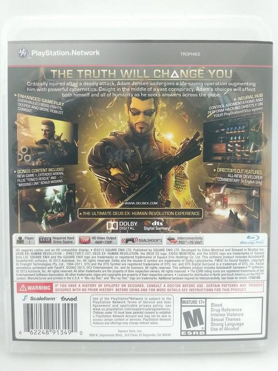 DEUS EX HUMAN REVOLUTION DIRECTOR'S CUT (COMPLETE IN BOX)
