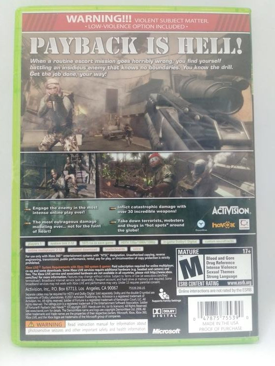 SOLDIER OF FORTUNE PAYBACK (COMPLETE IN BOX)