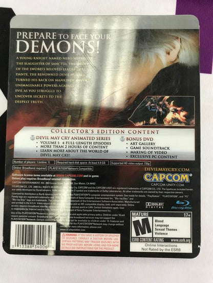 DEVIL MAY CRY 4 COLLECTOR'S EDITION STEEL CASE ONLY (COMPLETE IN BOX)
