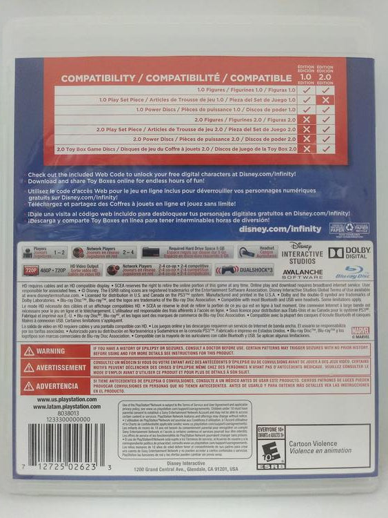 DISNEY INFINITY 2.0 GAME ONLY (COMPLETE IN BOX) 