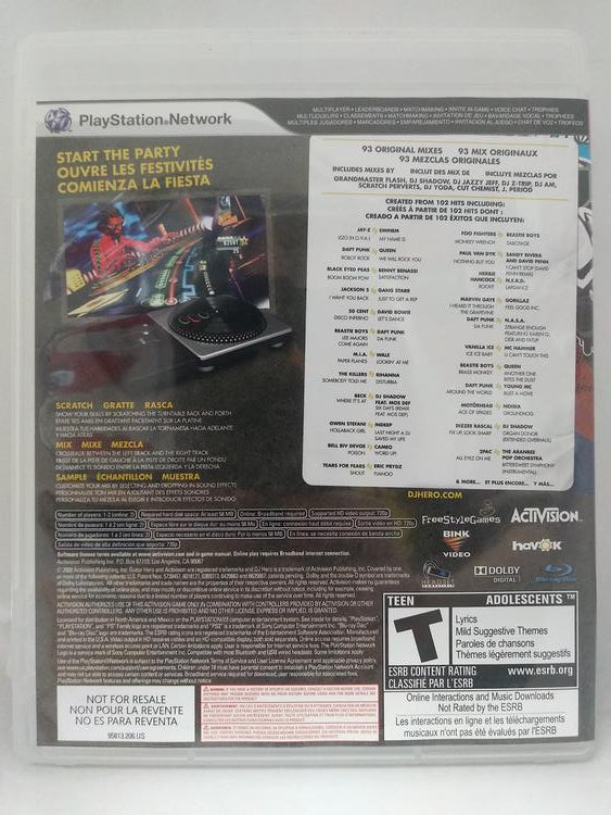 DJ HERO GAME ONLY (COMPLETE IN BOX) (usagé)
