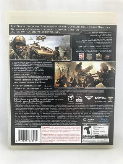 ENEMY TERRITORY QUAKE WARS (COMPLETE IN BOX)