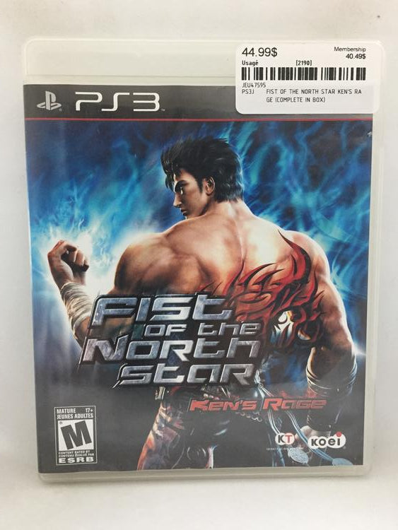 FIST OF THE NORTH STAR KEN'S RAGE (COMPLETE IN BOX)