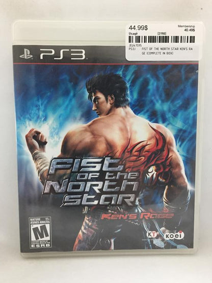 FIST OF THE NORTH STAR KEN'S RAGE (COMPLETE IN BOX) (usagé)