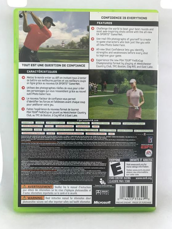 TIGER WOODS PGA TOUR 08 (COMPLETE IN BOX) (usagé)