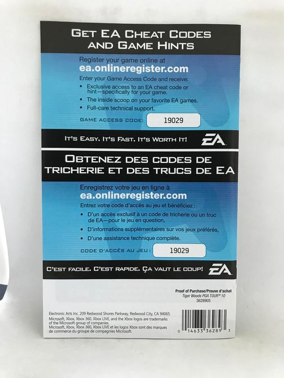 TIGER WOODS PGA TOUR 10 (COMPLETE IN BOX) (usagé)
