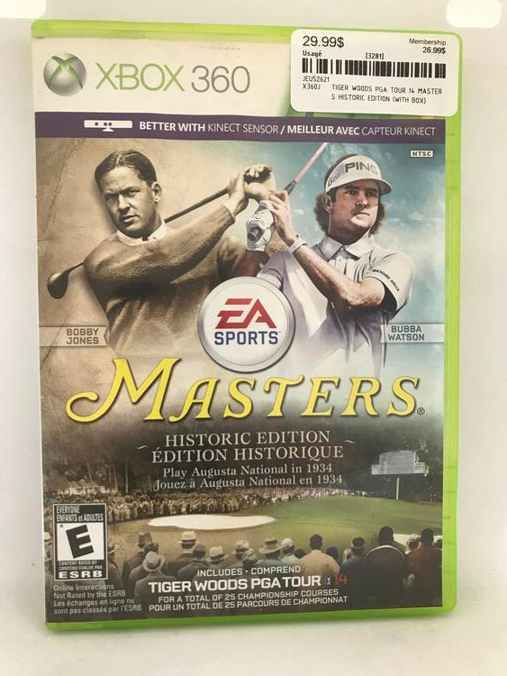 TIGER WOODS PGA TOUR 14 MASTERS HISTORIC EDITION (WITH BOX) (usagé)