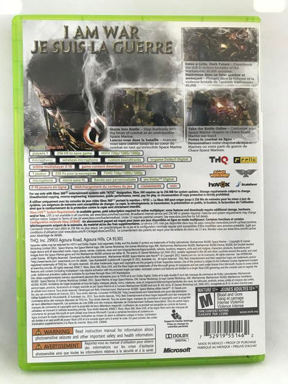 WARHAMMER 40K SPACE MARINE (COMPLETE IN BOX)
