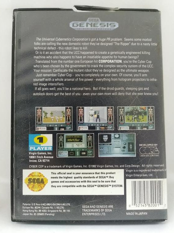 CYBER-COP (COMPLETE IN BOX) (usagé)