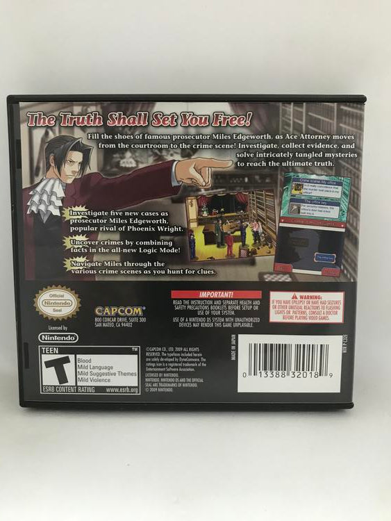 ACE ATTORNEY MILES EDGEWORTH INVESTIGATIONS (COMPLETE IN BOX)