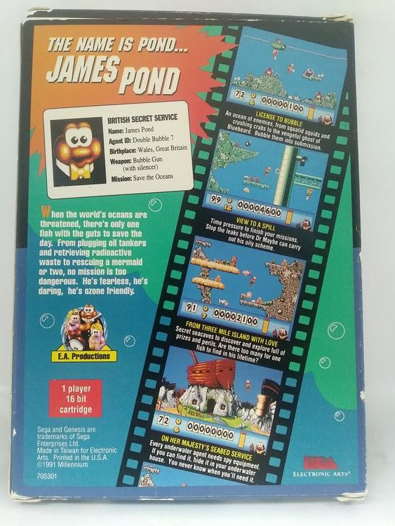 JAMES POND UNDERWATER AGENT (COMPLETE IN BOX)
