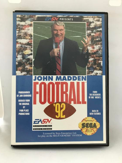 JOHN MADDEN FOOTBALL 92 (WITH BOX)