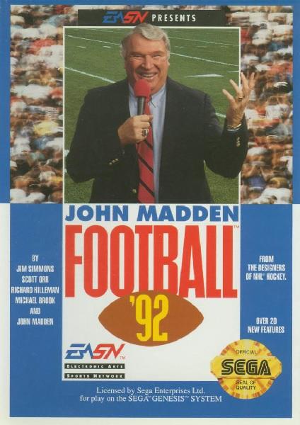 JOHN MADDEN FOOTBALL 92 (WITH BOX)