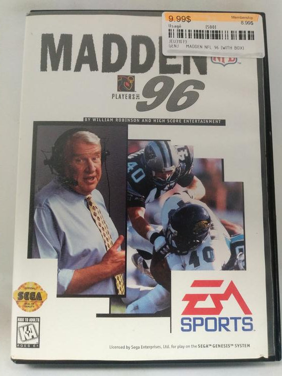 MADDEN NFL 96 (WITH BOX) (usagé)