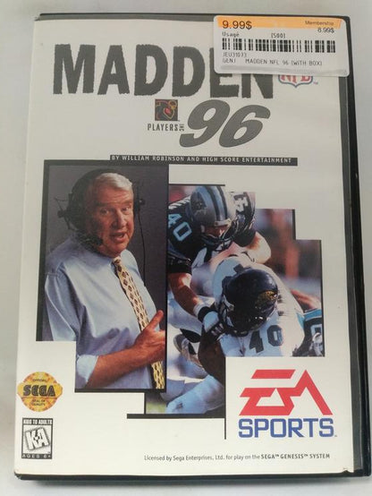 MADDEN NFL 96 (WITH BOX) (usagé)