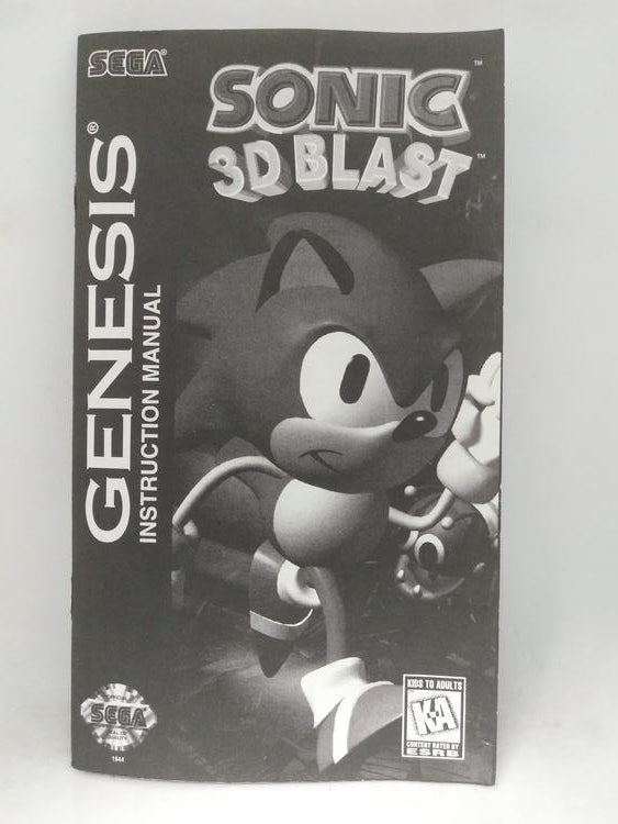 SONIC 3D BLAST CARDBOARD BOX (COMPLETE IN BOX) (usagé)