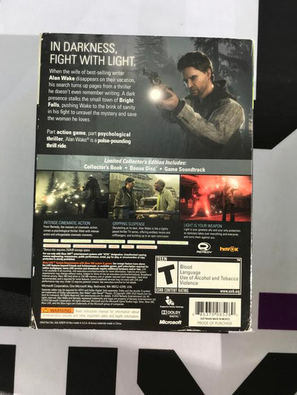 ALAN WAKE LIMITED COLLECTOR'S EDITION (COMPLETE IN BOX)