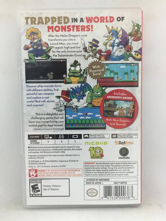WONDER BOY THE DRAGON'S TRAP