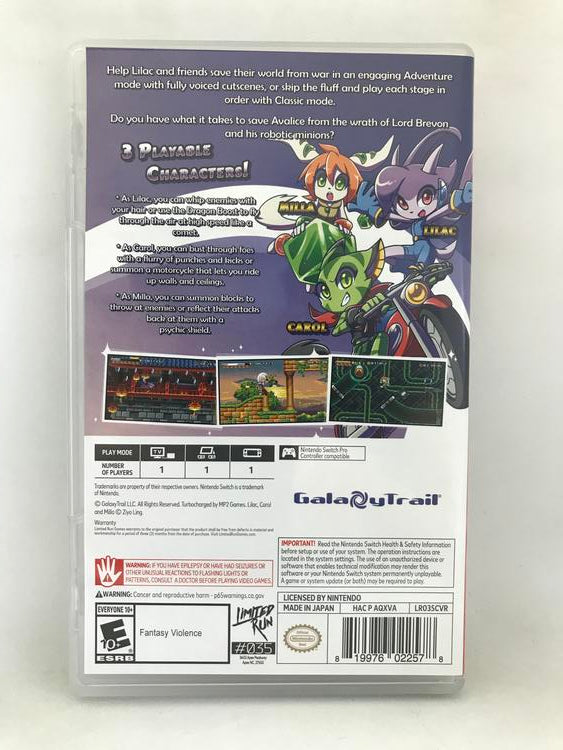FREEDOM PLANET (LIMITED RUN GAMES) (usagé)